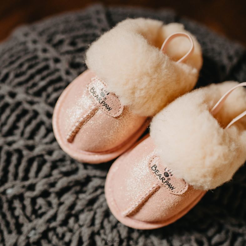 rozā mirdzums bērni čības BEARPAW loki toddler P2XFF612