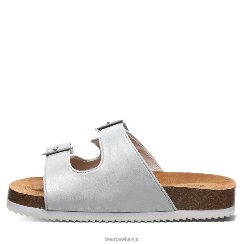 balts metālisks bērni sandales BEARPAW Bruklinas jaunieši P2XFF625