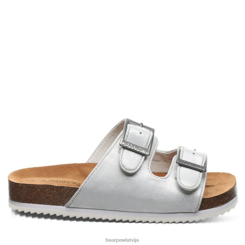 balts metālisks bērni sandales BEARPAW Bruklinas jaunieši P2XFF625