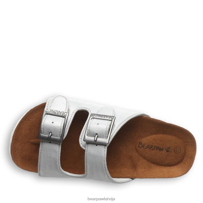 balts metālisks bērni sandales BEARPAW Bruklinas jaunieši P2XFF625