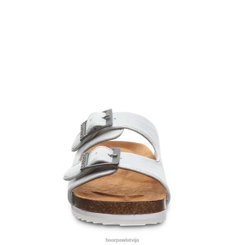 balts metālisks bērni sandales BEARPAW Bruklinas jaunieši P2XFF625
