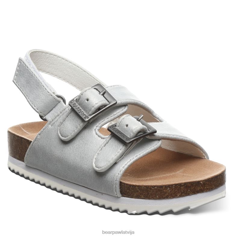 balts metālisks bērni sandales BEARPAW Bruklinas toddler P2XFF626