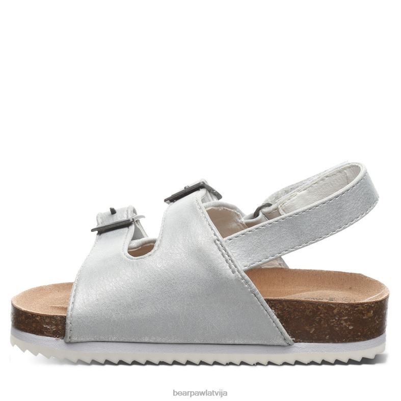 balts metālisks bērni sandales BEARPAW Bruklinas toddler P2XFF626