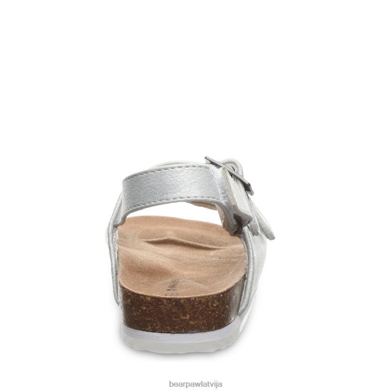 balts metālisks bērni sandales BEARPAW Bruklinas toddler P2XFF626