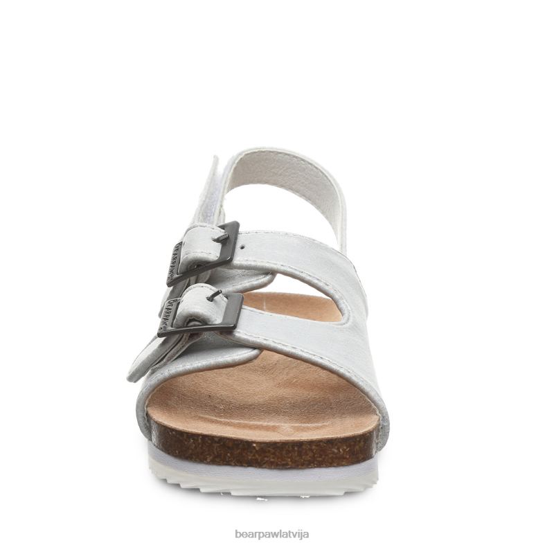 balts metālisks bērni sandales BEARPAW Bruklinas toddler P2XFF626
