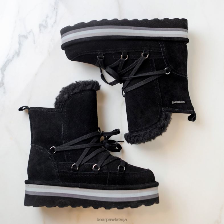 melns bērni zābaki BEARPAW retro mondi jaunatne P2XFF599