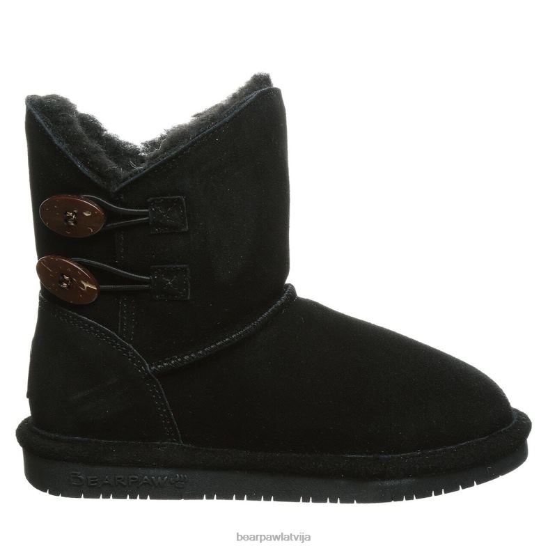 melns bērni zābaki BEARPAW rosaline jaunatne P2XFF602