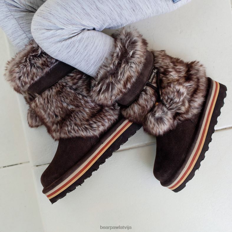 šokolāde bērni zābaki BEARPAW retro tama jaunība P2XFF596