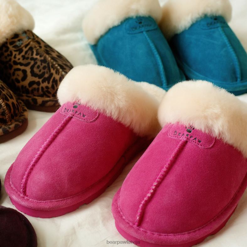 ballīšu rozā sievietes čības BEARPAW loki P2XFF272