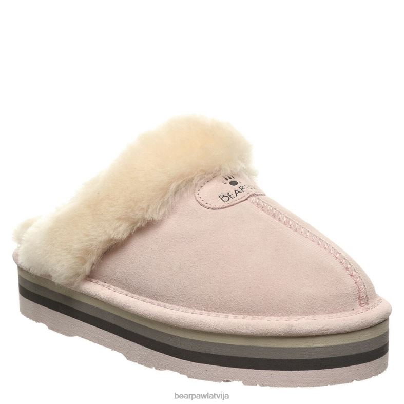 gaiši rozā sievietes čības BEARPAW retro loki P2XFF279