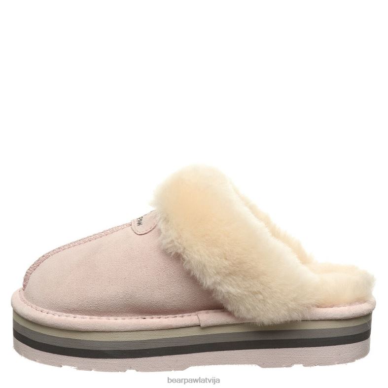 gaiši rozā sievietes čības BEARPAW retro loki P2XFF279