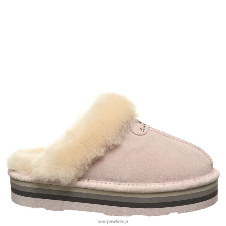 gaiši rozā sievietes čības BEARPAW retro loki P2XFF279