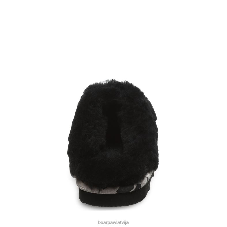melna govs apdruka sievietes čības BEARPAW loki eksotiski P2XFF293