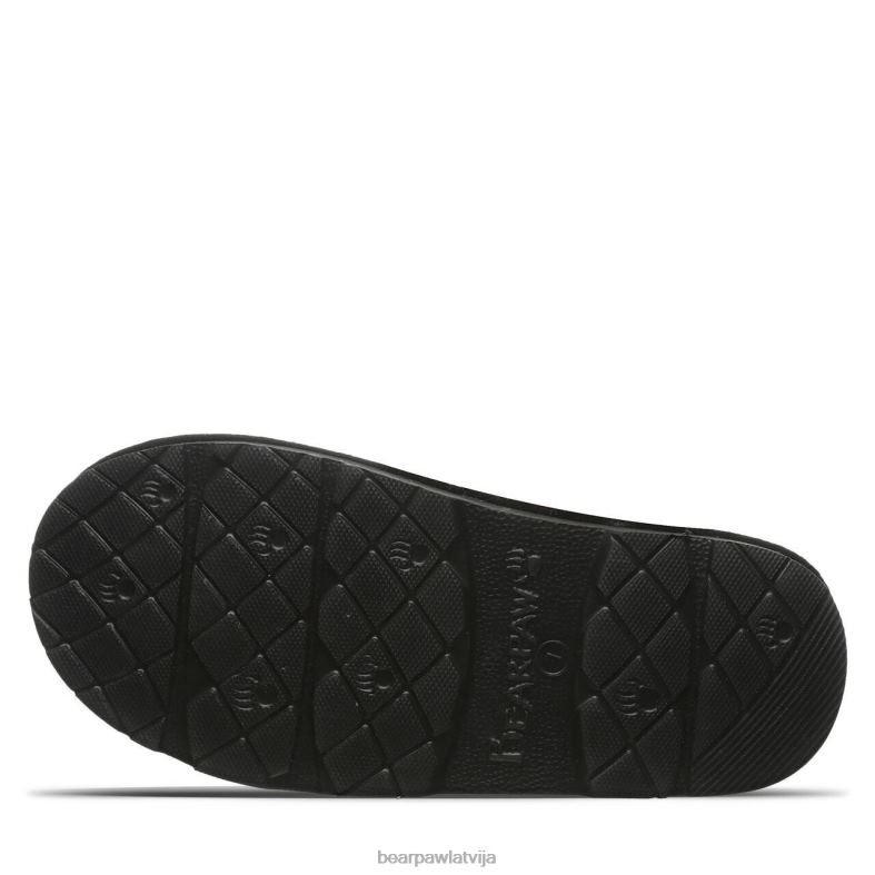 melna/leoparda kažokāda sievietes čības BEARPAW loki P2XFF304