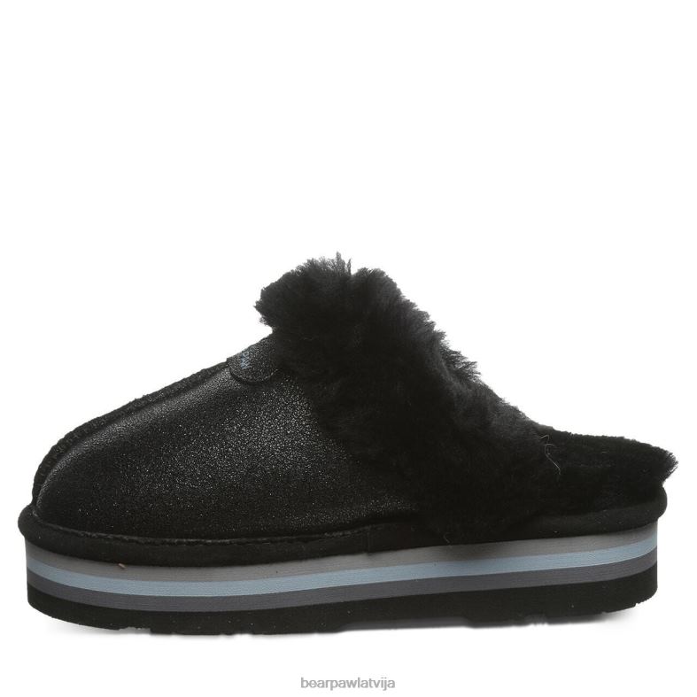 melnie ikri sievietes čības BEARPAW retro loki P2XFF320