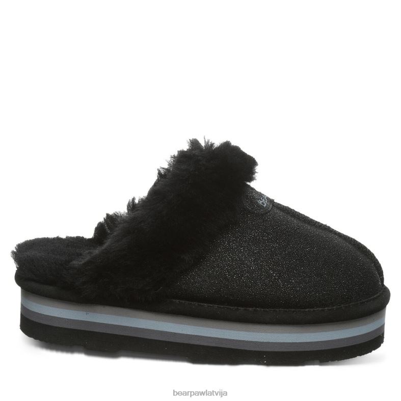 melnie ikri sievietes čības BEARPAW retro loki P2XFF320