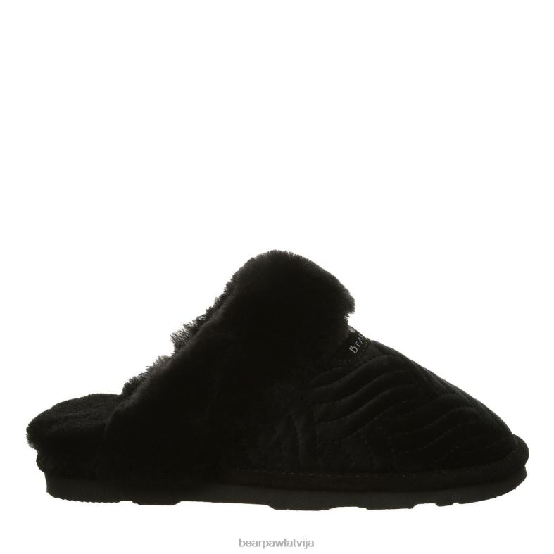 melns samts sievietes čības BEARPAW effie P2XFF310