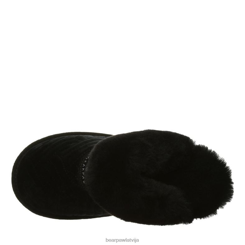melns samts sievietes čības BEARPAW effie P2XFF310