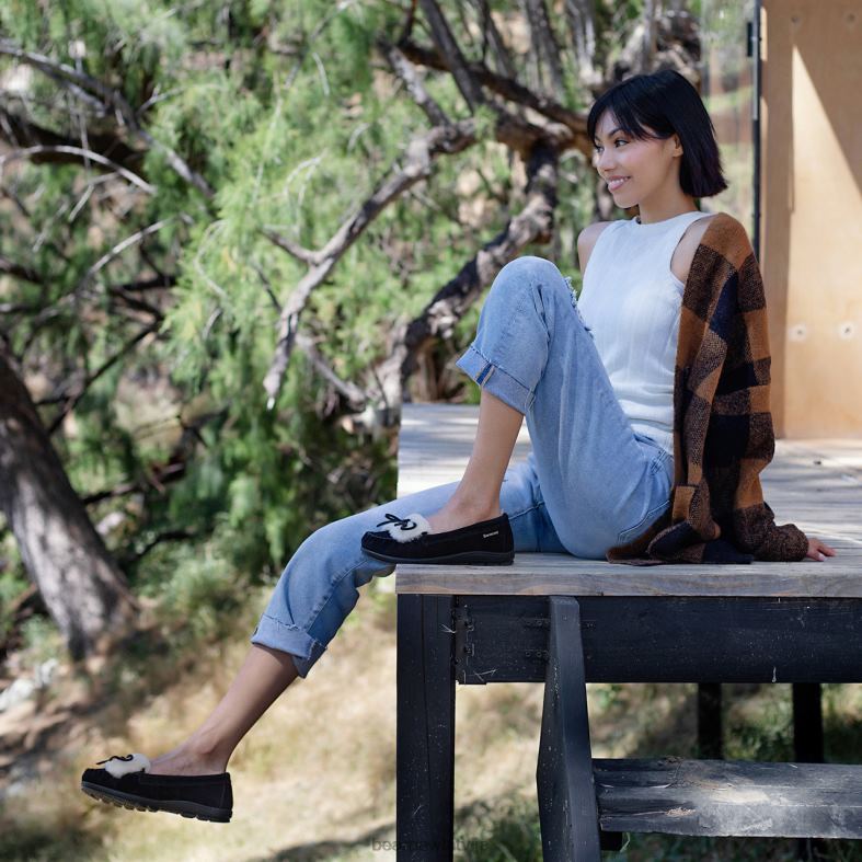 melns sievietes čības BEARPAW Parīze P2XFF264