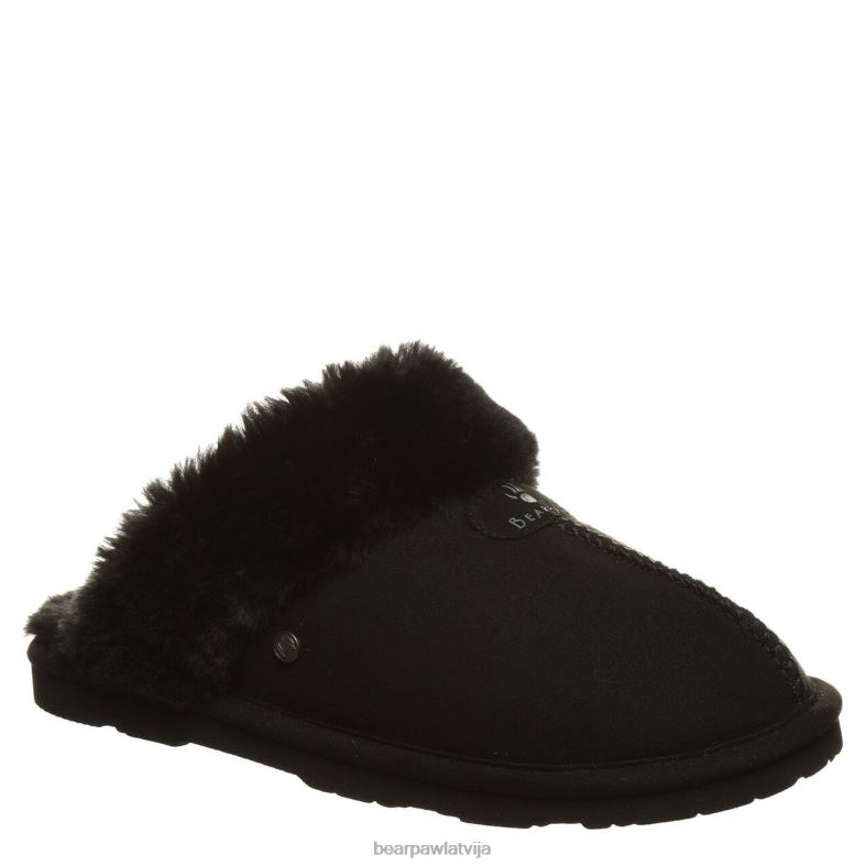 melns sievietes čības BEARPAW loki vegāns P2XFF287