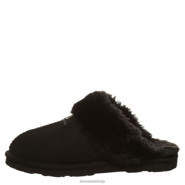 melns sievietes čības BEARPAW loki vegāns P2XFF287