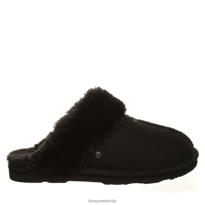 melns sievietes čības BEARPAW loki vegāns P2XFF287