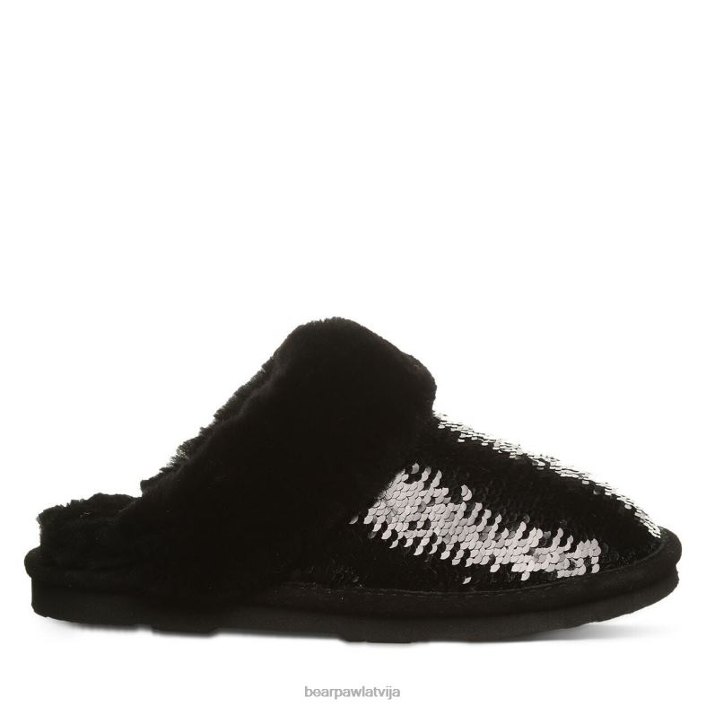 melns vizulis sievietes čības BEARPAW loki eksotiski P2XFF314