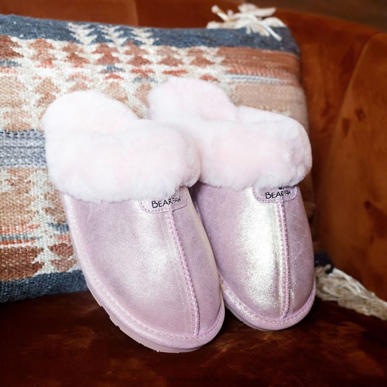 rozā mirdzums sievietes čības BEARPAW loki eksotiski P2XFF315