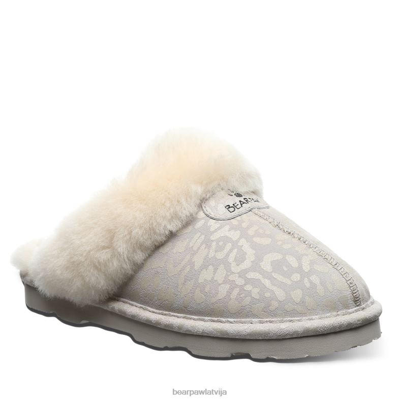 ziemas baltie leoparda spīdumi sievietes čības BEARPAW loki eksotiski P2XFF266