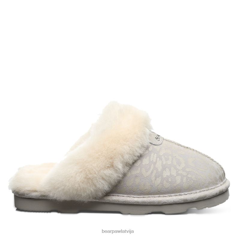 ziemas baltie leoparda spīdumi sievietes čības BEARPAW loki eksotiski P2XFF266