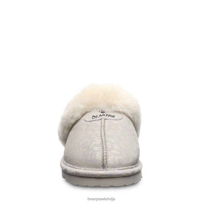 ziemas baltie leoparda spīdumi sievietes čības BEARPAW loki eksotiski P2XFF266