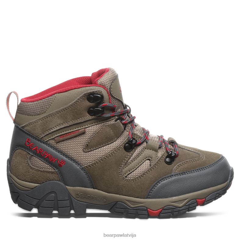 taupe/sarkana sievietes pārgājieni BEARPAW Korsika P2XFF339