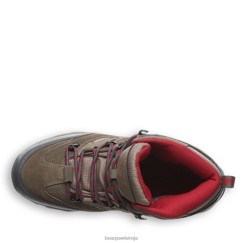 taupe/sarkana sievietes pārgājieni BEARPAW korsikas platums P2XFF330