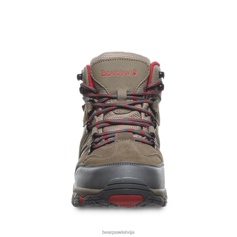 taupe/sarkana sievietes pārgājieni BEARPAW korsikas platums P2XFF330