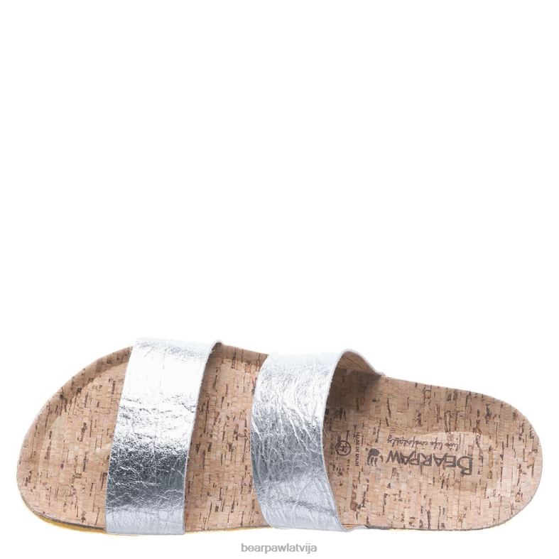 Sudrabs sievietes sandales BEARPAW lilo P2XFF502