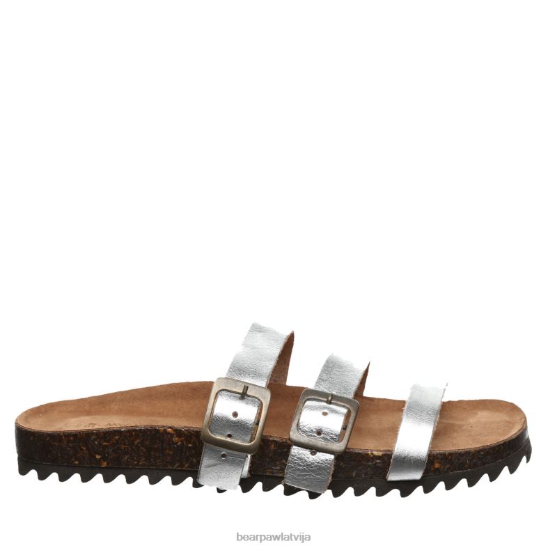 Sudrabs sievietes sandales BEARPAW mercedes P2XFF453
