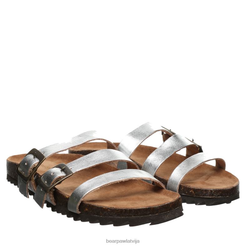 Sudrabs sievietes sandales BEARPAW mercedes P2XFF453