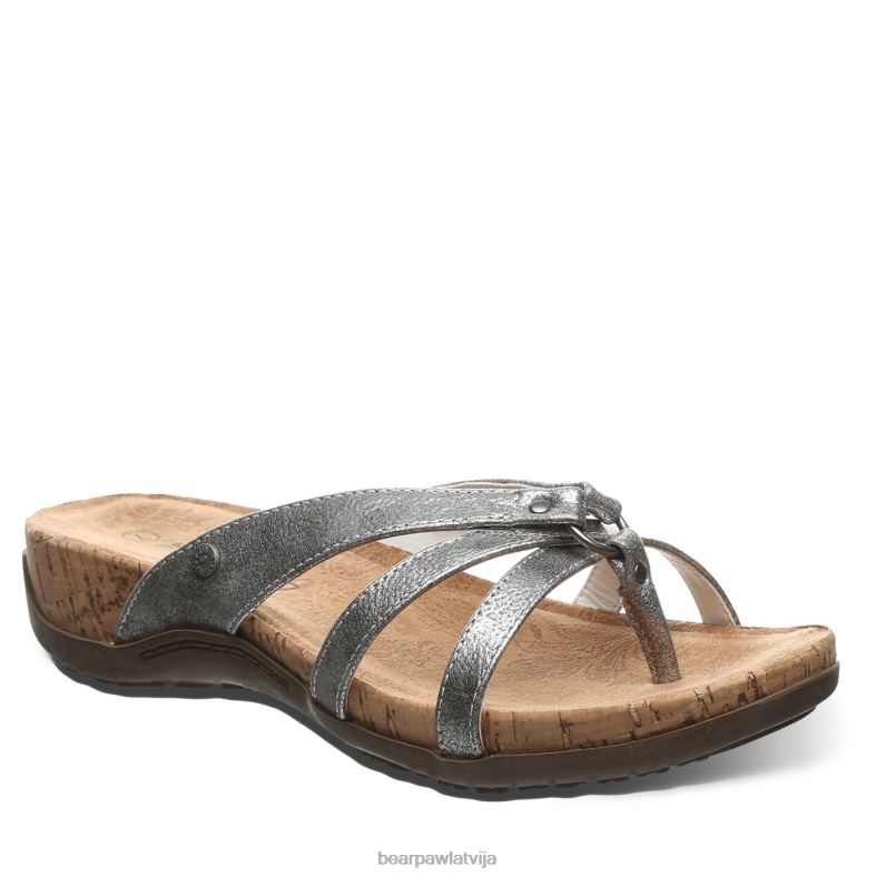 Sudrabs sievietes sandales BEARPAW stirnēns P2XFF442