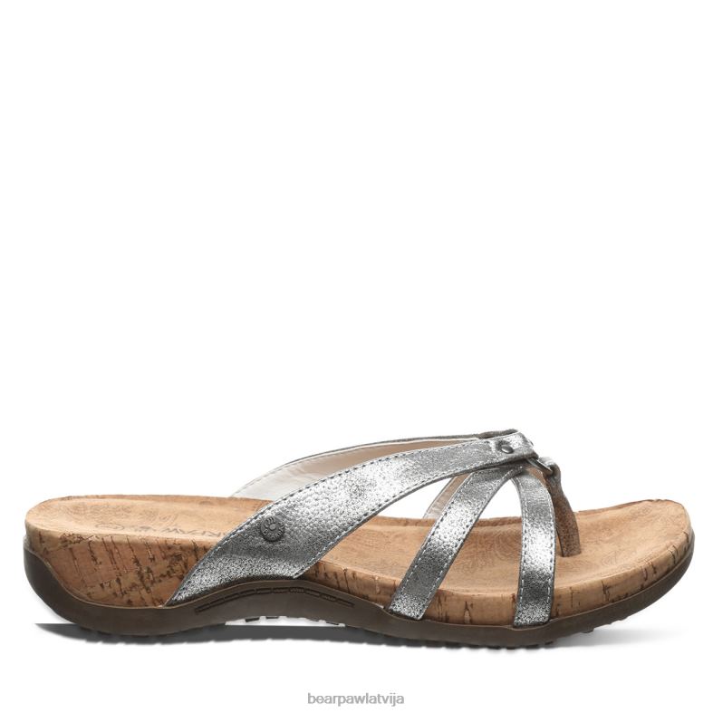 Sudrabs sievietes sandales BEARPAW stirnēns P2XFF442