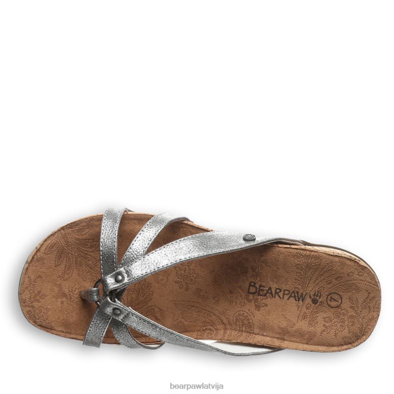 Sudrabs sievietes sandales BEARPAW stirnēns P2XFF442