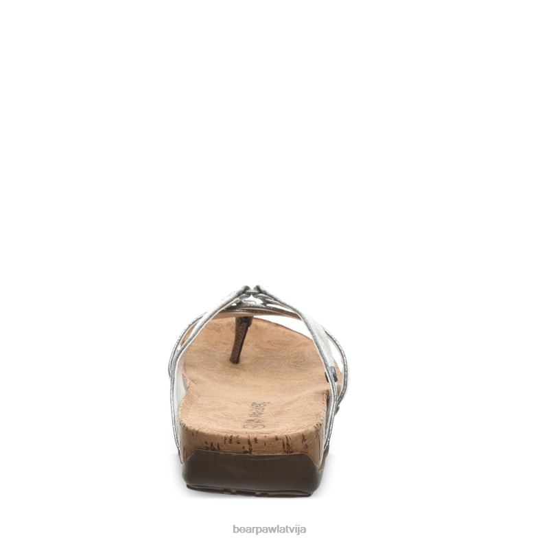 Sudrabs sievietes sandales BEARPAW stirnēns P2XFF442