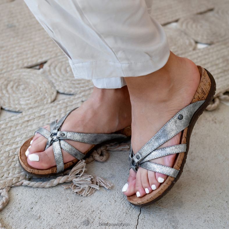 Sudrabs sievietes sandales BEARPAW stirnēns P2XFF442