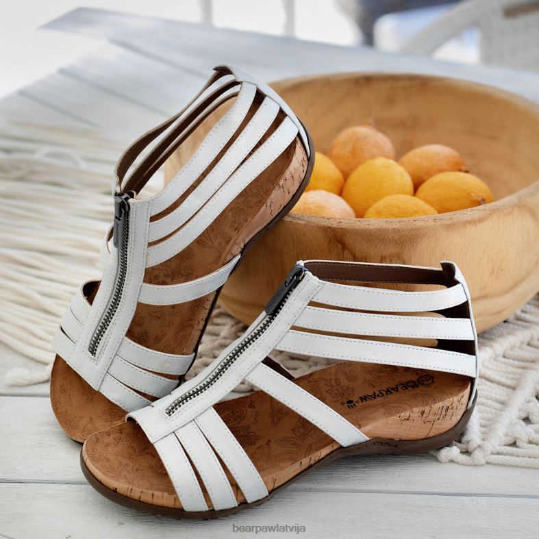 balts metālisks sievietes sandales BEARPAW layla P2XFF433