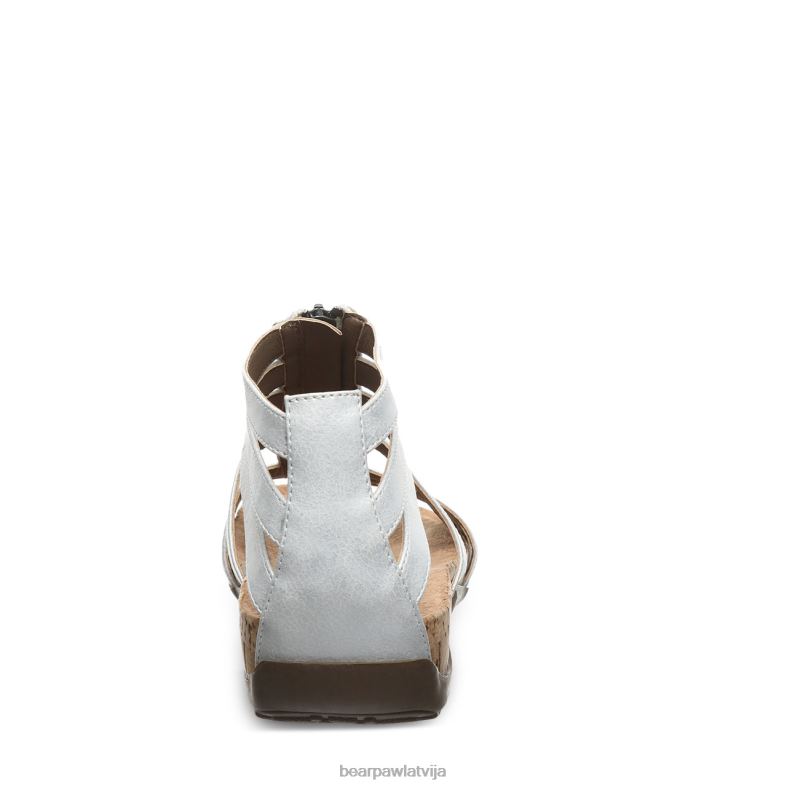 balts metālisks sievietes sandales BEARPAW layla ii plats P2XFF432