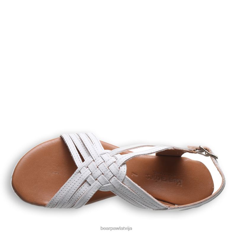 balts sievietes sandales BEARPAW ahāts P2XFF380
