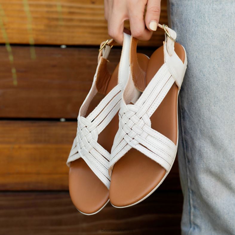 balts sievietes sandales BEARPAW ahāts P2XFF380