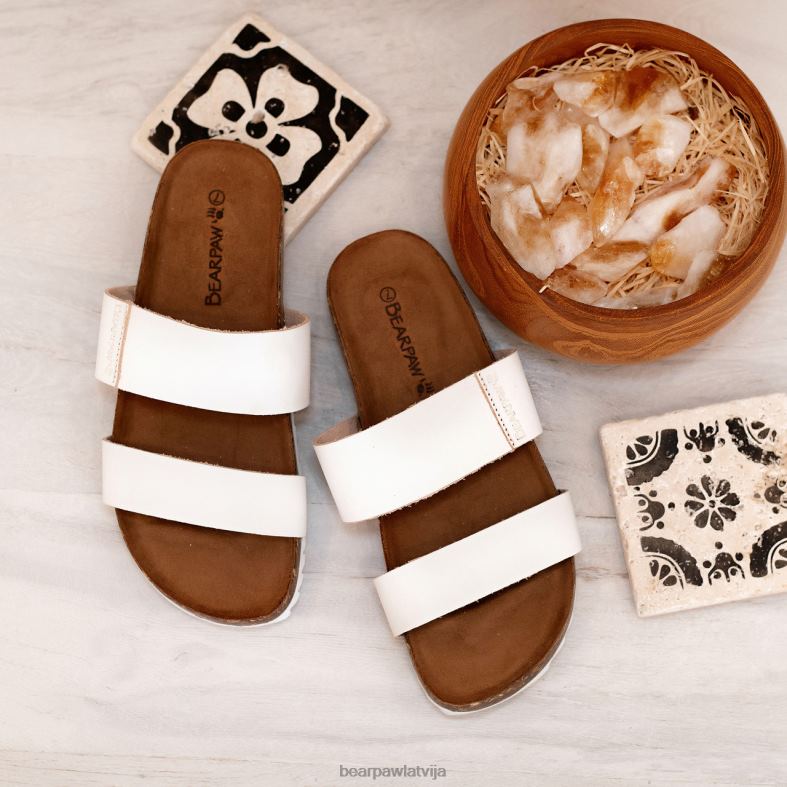 balts sievietes sandales BEARPAW marlete P2XFF366