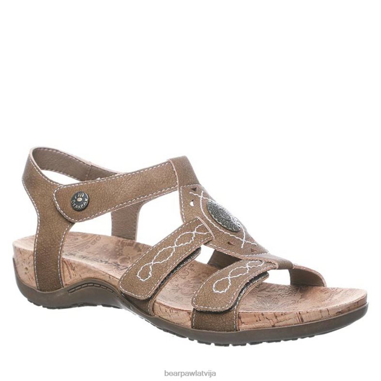 brūns sievietes sandales BEARPAW Ridlijs ii P2XFF409