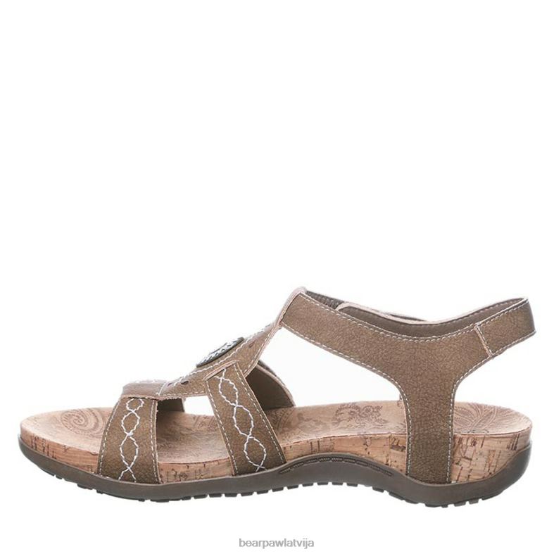 brūns sievietes sandales BEARPAW Ridlijs ii P2XFF409