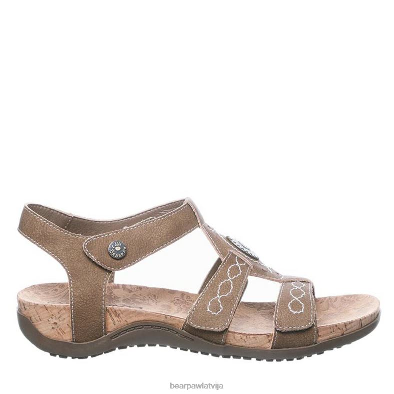 brūns sievietes sandales BEARPAW Ridlijs ii P2XFF409
